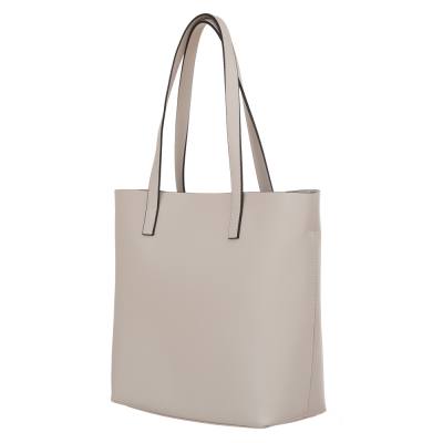 Włoska A4 klasyczna kremowa beżowa skórzana torebka MATOWA SKÓRA NATURALNA shopper bag