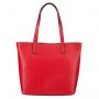 Włoska A4 klasyczna czerwona skórzana torebka MATOWA SKÓRA NATURALNA shopper bag