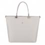 Włoska A4 klasyczna popielata szara skórzana torebka MATOWA SKÓRA NATURALNA shopper bag
