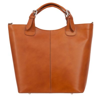 Włoska A4 klasyczna ruda camel skórzana torebka A4 SKÓRA NATURALNA shopper bag