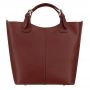 Włoska A4 klasyczna brązowa skórzana torebka A4 SKÓRA NATURALNA shopper bag