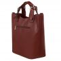 Włoska A4 klasyczna brązowa skórzana torebka A4 SKÓRA NATURALNA shopper bag