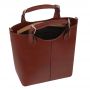 Włoska A4 klasyczna brązowa skórzana torebka A4 SKÓRA NATURALNA shopper bag