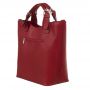 Włoska A4 klasyczna czerwona skórzana torebka A4 SKÓRA NATURALNA shopper bag