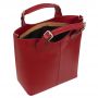 Włoska A4 klasyczna czerwona skórzana torebka A4 SKÓRA NATURALNA shopper bag