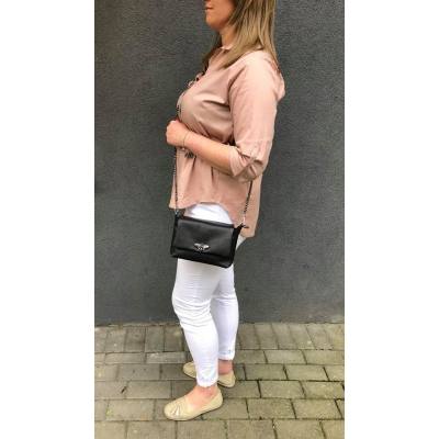 Włoska żółta skórzana torebka miękka skóra naturalna listonoszka ĆMA OWAD