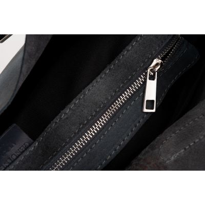 Włoska szara krokodyl A4 skórzana XL torebka shopper bag