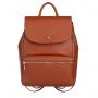 WŁOSKI rudy camel ELEGANCKI SKÓRZANY MODNY PLECAK 100% MIĘKKA SKÓRA NATURALNA