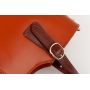 Włoska camel ruda + brąz skórzana torebka shopper bag SKÓRA