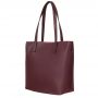 -25% Włoska A4 klasyczna bordowa wino skórzana torebka SKÓRA NATURALNA półmatowa shopper bag