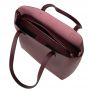 -25% Włoska A4 klasyczna bordowa wino skórzana torebka SKÓRA NATURALNA półmatowa shopper bag