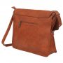FLORA&CO camel ruda torebka listonoszka A4 miękka skóra pojemna torba