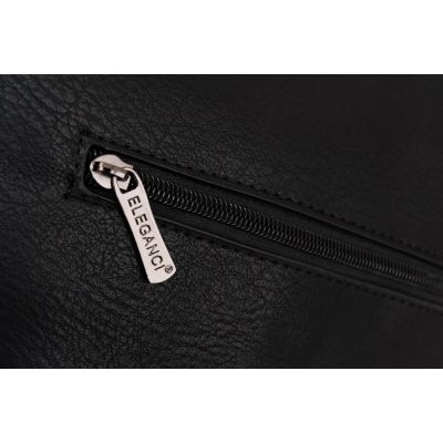 -30% ELEGANCI A4 czarna klasyczna skórzana torebka torba