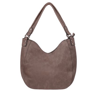 -35% ELEGANCI A4 cappuccino taupe klasyczna skórzana torebka torba
