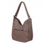-35% ELEGANCI A4 cappuccino taupe klasyczna skórzana torebka torba