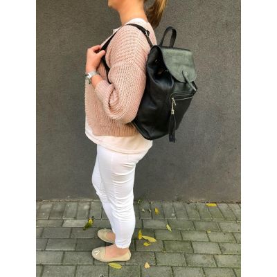 -25% Skórzany camel rudy plecak torba A4 miękka SKÓRA NATURALNA