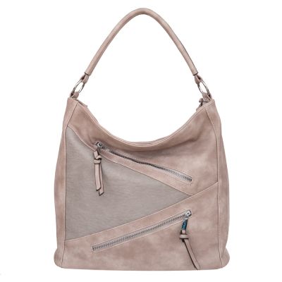 -35% URBAN STYLE beżowa nude klasyczna skórzana torebka torba A4 HIT!