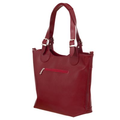 SALE Polska bordowa A4 skórzana XL torebka 100% SKÓRA NATURALNA zarka