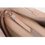 L'ARTIGIANO Włoska beżowa / nude A4 klasyczna skórzana torebka shopper bag