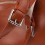 L'ARTIGIANO Włoska camel / ruda A4 klasyczna skórzana torebka shopper bag