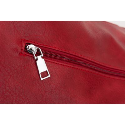 -35% URBAN STYLE czerwona klasyczna skórzana torebka torba A4