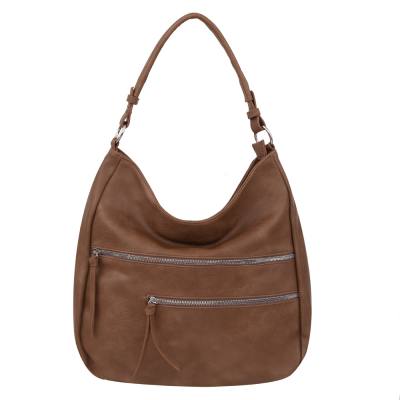 -35% URBAN STYLE cappuccino taupe klasyczna skórzana torebka torba A4