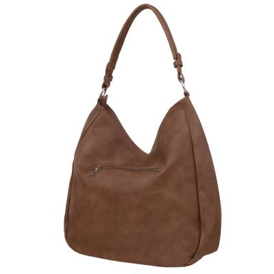 -35% URBAN STYLE cappuccino taupe klasyczna skórzana torebka torba A4