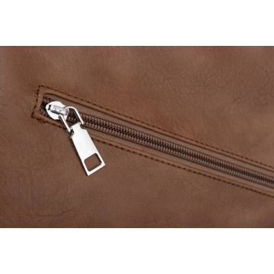 -35% URBAN STYLE cappuccino taupe klasyczna skórzana torebka torba A4