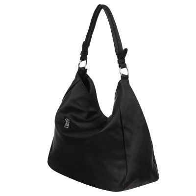 -35% FIRENZE BAGS czarna klasyczna skórzana torebka torba A4