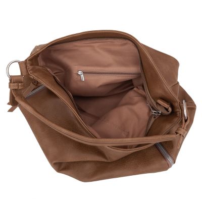 -30% FIRENZE BAGS cappuccino taupe klasyczna skórzana torebka torba A4