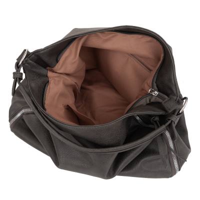 -35% FIRENZE BAGS szara klasyczna skórzana torebka torba A4
