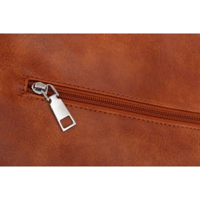 -34% FIRENZE BAGS camel ruda klasyczna skórzana torebka listonoszka kieszonki