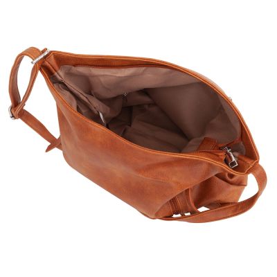 -34% FIRENZE BAGS camel ruda klasyczna skórzana torebka listonoszka kieszonki