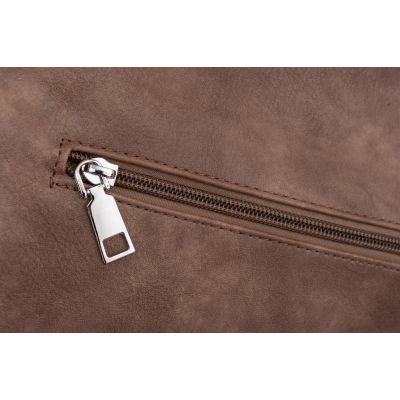 -34% FIRENZE BAGS cappuccino taupe klasyczna skórzana torebka listonoszka kieszonki