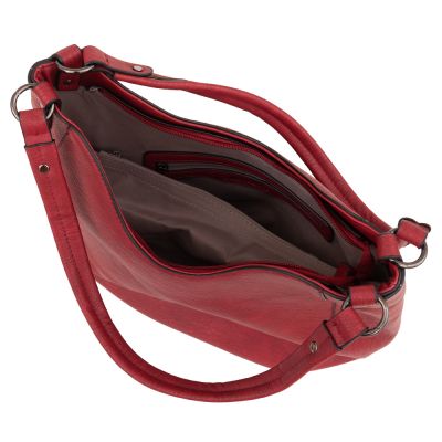 -35% ELEGANCI A4 bordowa klasyczna skórzana torebka torba
