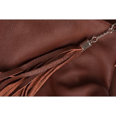 -30% brązowa skórzana torebka XL torba A4 miękka skóra naturalna