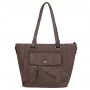 ELEGANCI A4 cappuccino taupe klasyczna skórzana torebka torba