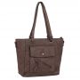 ELEGANCI A4 cappuccino taupe klasyczna skórzana torebka torba