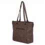 ELEGANCI A4 cappuccino taupe klasyczna skórzana torebka torba