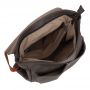 Flora&Co szary / camel skórzany plecak modna torba A4