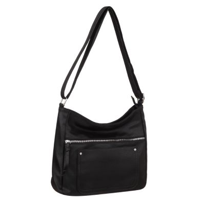 -30% FIRENZE BAGS czarna klasyczna skórzana torebka listonoszka kieszonki