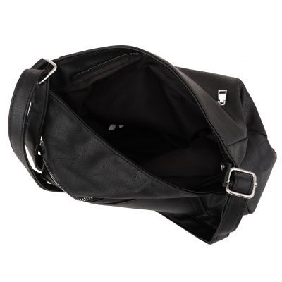-30% FIRENZE BAGS czarna klasyczna skórzana torebka listonoszka kieszonki