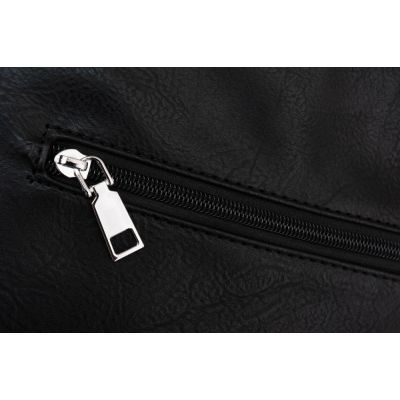 -30% FIRENZE BAGS czarna klasyczna skórzana torebka listonoszka kieszonki