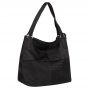 FASHION BAGS - CZARNA klasyczna skórzana torebka torba worek modna skóra A4