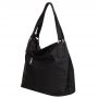 FASHION BAGS - CZARNA klasyczna skórzana torebka torba worek modna skóra A4