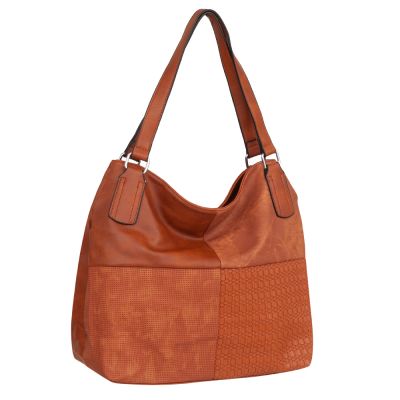 FASHION BAGS - CAMEL RUDA klasyczna skórzana torebka torba worek modna skóra A4