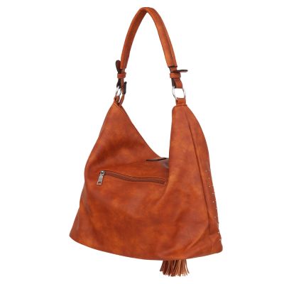 FASHION BAGS - CAMEL RUDA klasyczna skórzana torebka torba worek modna skóra A4 pikowana