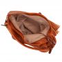 FASHION BAGS - CAMEL RUDA klasyczna skórzana torebka torba worek modna skóra A4 pikowana