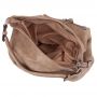 FASHION BAGS - BEŻOWA klasyczna skórzana torebka torba worek modna skóra A4 pikowana
