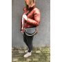 -33% czarna skórzana torebka listonoszka łańcuszek krokodyl MUST HAVE + portfelik